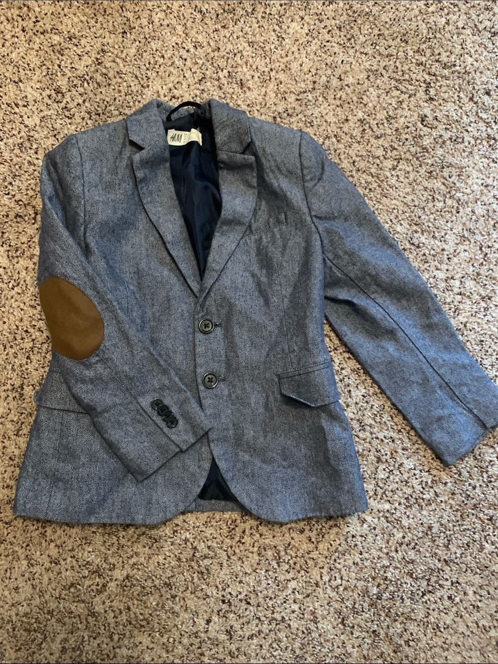 Navy Tweed Boys Blazer H&M Classic Two-Button 6-7